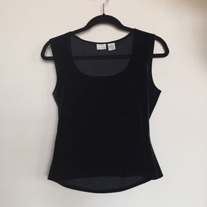 Black Velvet Sleeveless Top